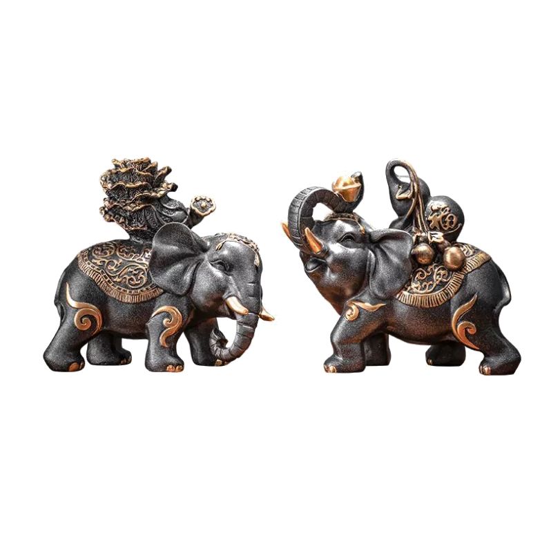 Cặp tượng voi trang trí Á Đông 0004
