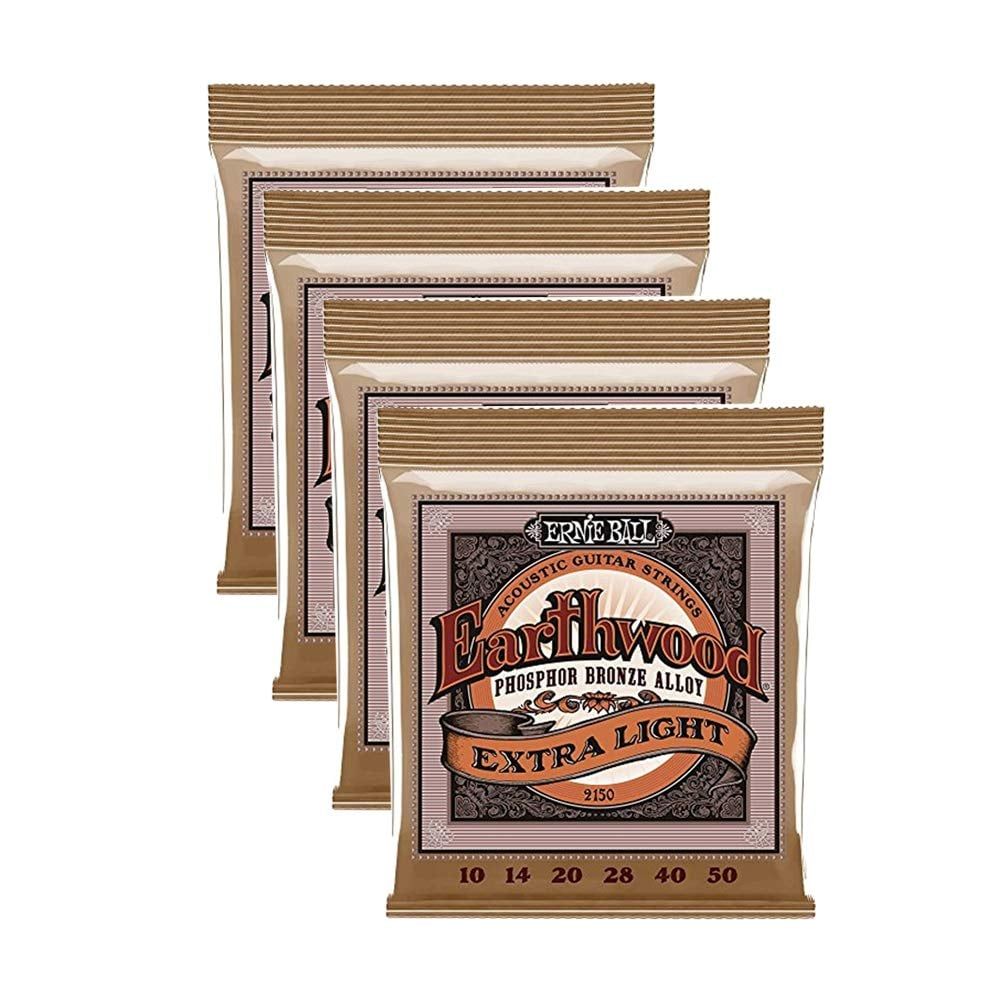  EARTHWOOD EXTRA LIGHT PHOSPHOR BRONZE ACOUSTIC GUITAR STRINGS -10-50  GAUGE -P02150 