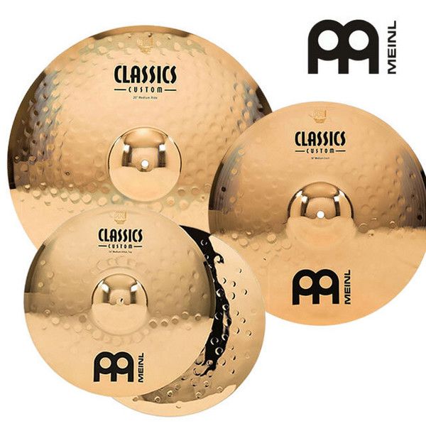  Cymbal Meinl Classics Custom Brilliant Complete Cymbal Set - CC141620 
