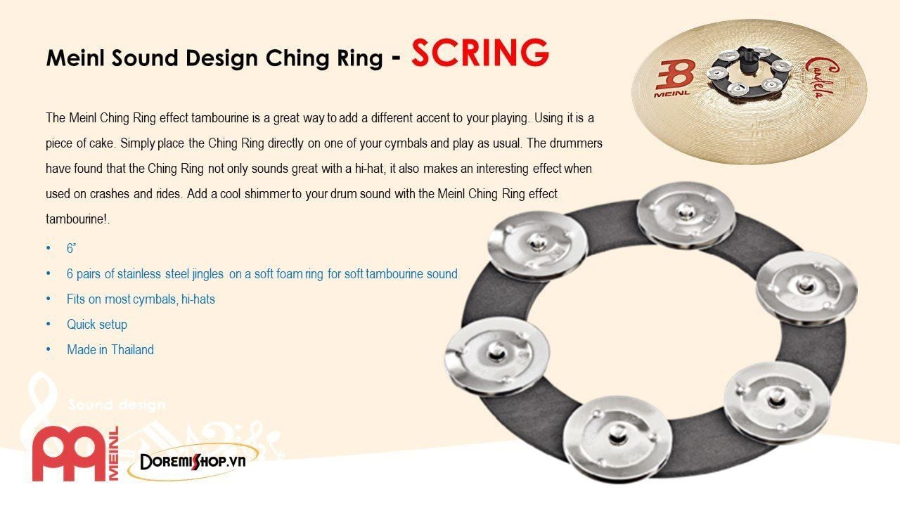  MEINL Ching Ring - Dry Ching Ring - Soft Ching Ring 