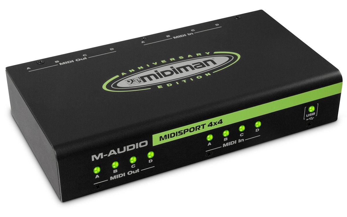  M-Audio Midisport 4-in/4-out USB MIDI Interface 