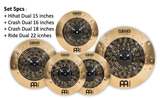  Cymbal Meinl Classics Custom Dual Complete Cymbal Set (CCDU-CS1) 