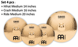  Cymbal Meinl Classics Custom Brilliant Complete Cymbal Set - CC141620 