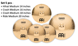  Cymbal Meinl Classics Custom Brilliant Complete Cymbal Set - CC141620 
