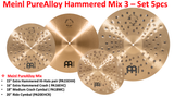  Cymbal Meinl Pure Alloy Hammered Cymbal Set 