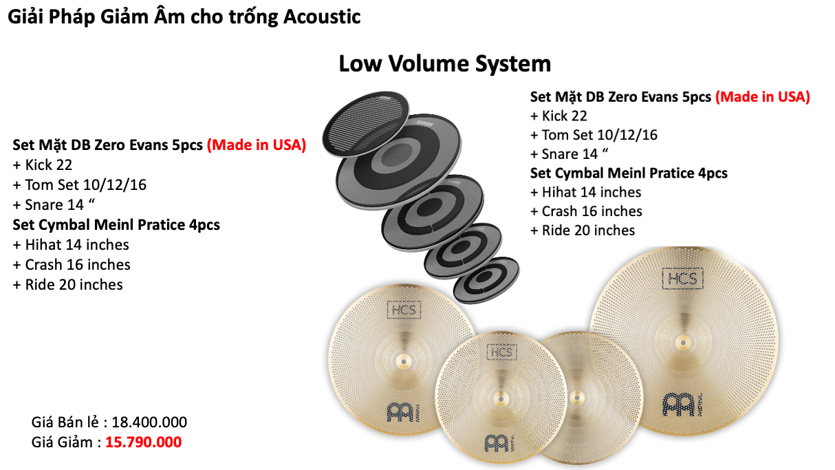  Cymbal Meinl Practice Cymbal Set - (P-HCS141620) 