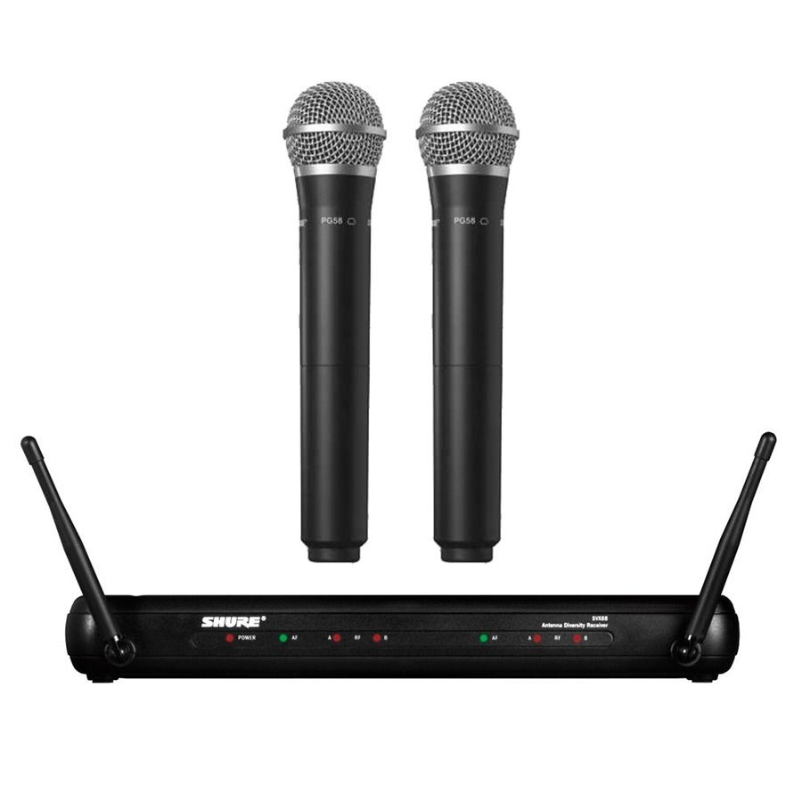  Wireless Microphones Shure SVX288/PG58 