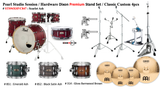  Trống Cơ Pearl Session Studio STS94XSP/C (22/10-12-16/14) 