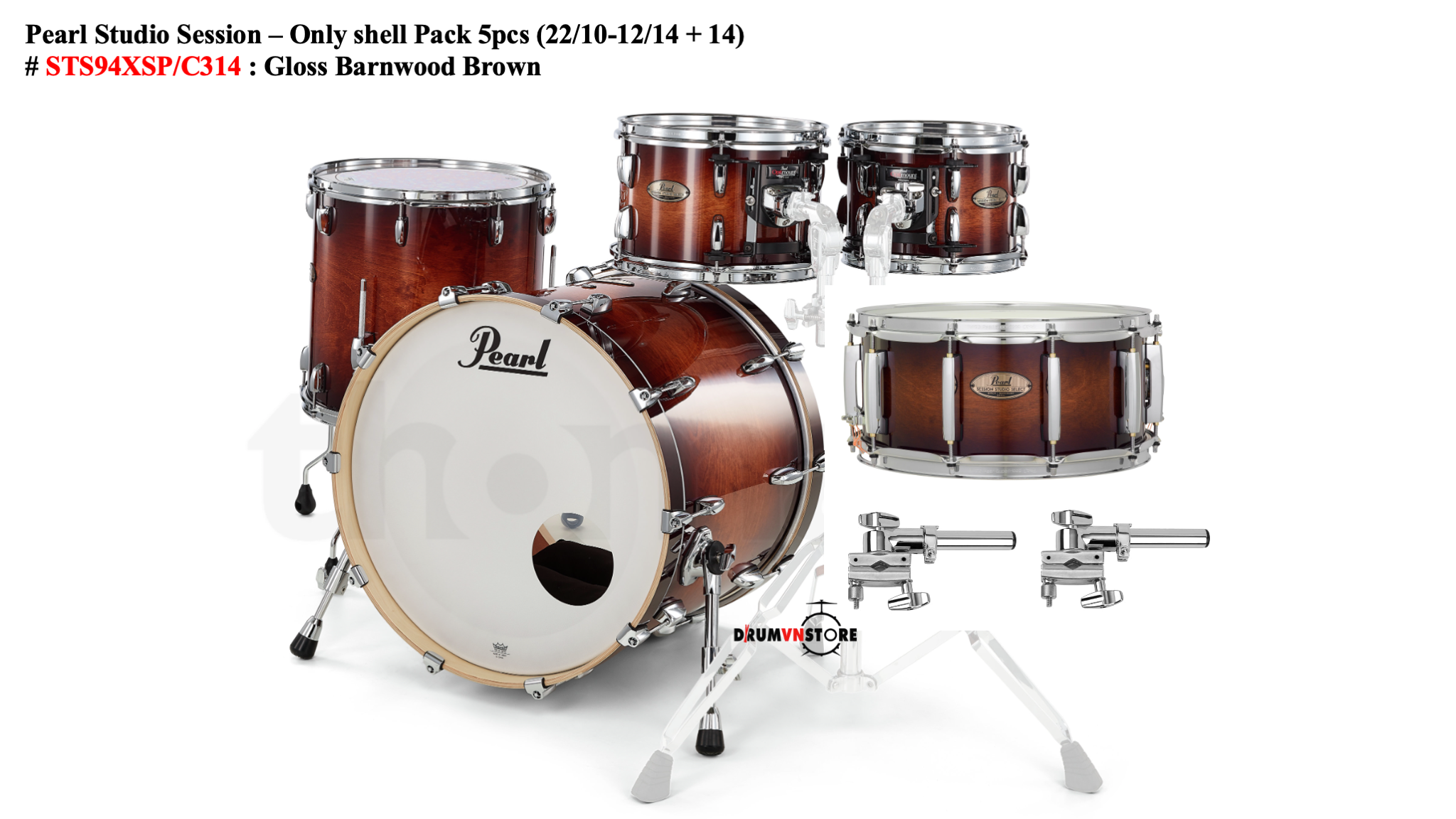  Trống Cơ Pearl Session Studio STS94XSP/C (22/10-12-16/14) 