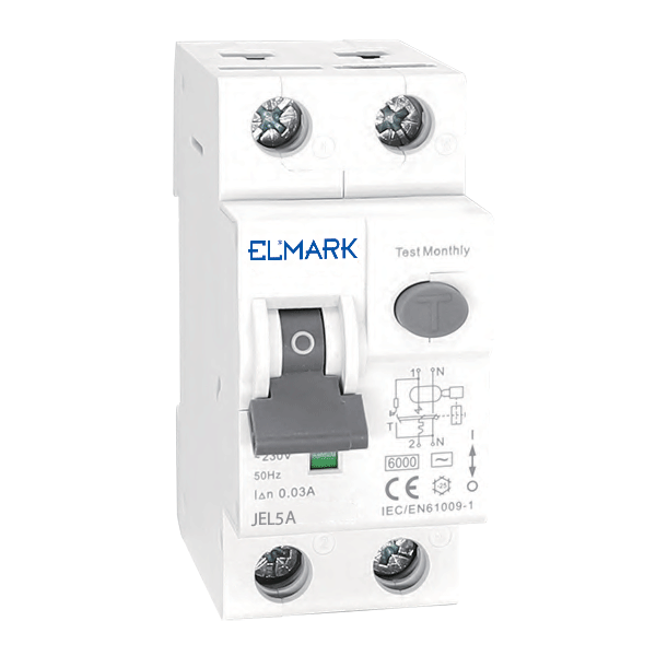 RCBO Elmark 2P 6Ka 32A, 400mA – Thiết Bị Điện Khang Điền