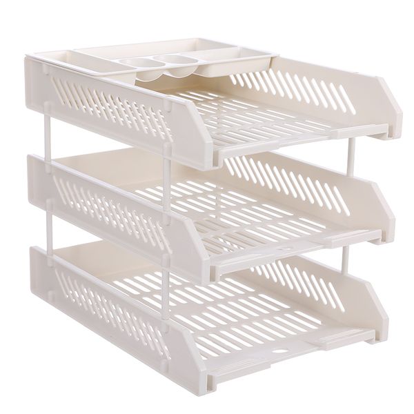  Giá đựng tài liệu hồ sơ 3 tầng kèm khay đựng văn phòng phẩm FSLDZ-285 