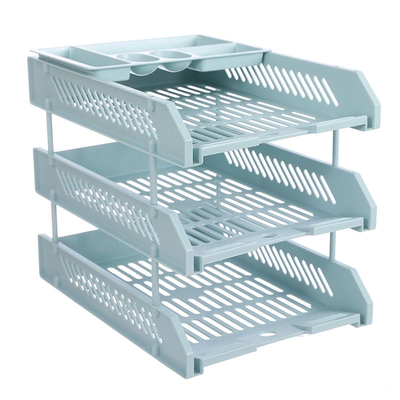  Giá đựng tài liệu hồ sơ 3 tầng kèm khay đựng văn phòng phẩm FSLDZ-285 