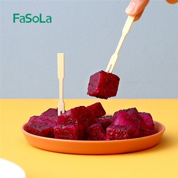  Nĩa tre ghim trái cây, rau câu, finger food dùng một lần (hộp 200 cái) FSLSH-272 