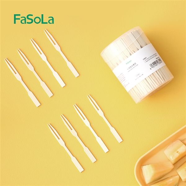  Nĩa tre ghim trái cây, rau câu, finger food dùng một lần (hộp 200 cái) FSLSH-272 