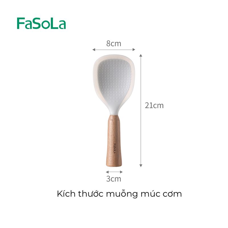  Vá múc cơm silicone cán gỗ FSLPS-615 