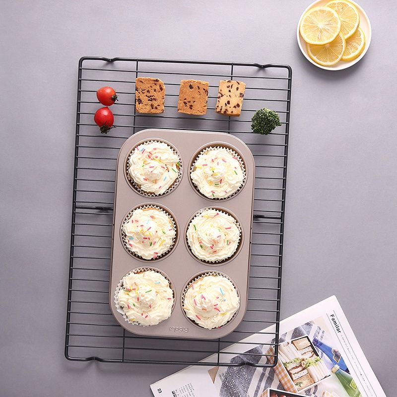  Khuôn nướng bánh cupcake muffin (6 ô tròn) FSLDZ-223 