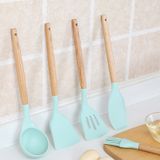  Bộ đồ dùng nấu Silicon ăn tay cầm gỗ FSLSH-121 