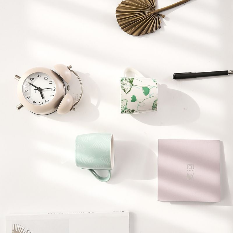  Ly sứ thủ công vân hoa lá FSLSH-057 