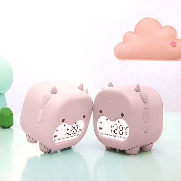  Đồng hồ báo thức hình bò ngố Dada hồng phấn FSLDZ-504 