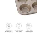  Khuôn nướng bánh cupcake muffin (6 ô tròn) FSLDZ-223 