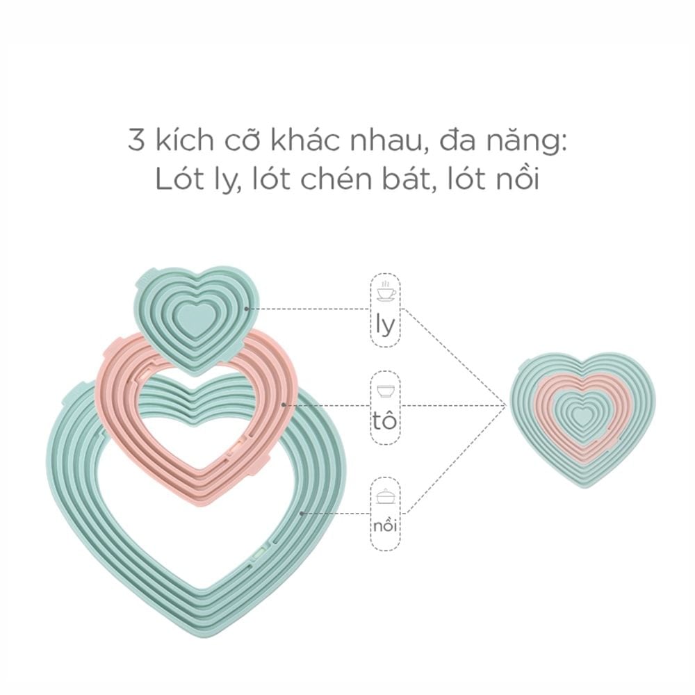  Bộ 3 miếng lót silicone cách nhiệt 