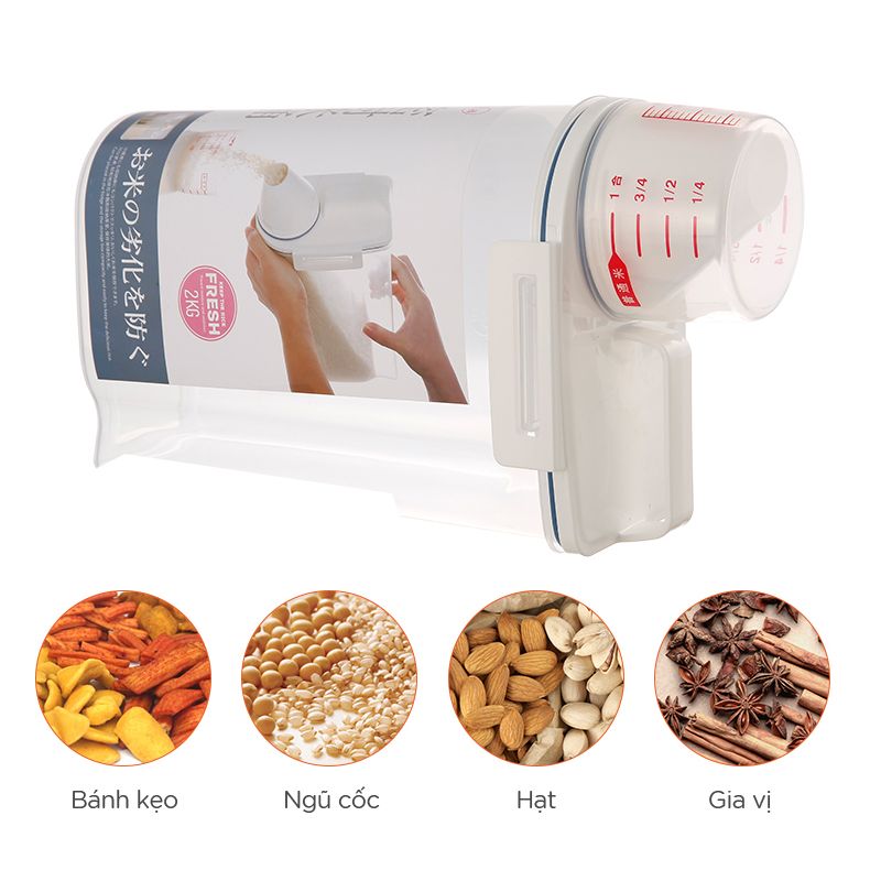  Hộp đựng gạo, hạt chống ẩm 2.5L FSLRY-178 