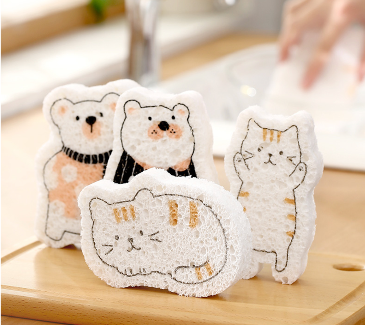  Mút bọt biển rửa chén hình động vật dễ thương FSLYF-203 