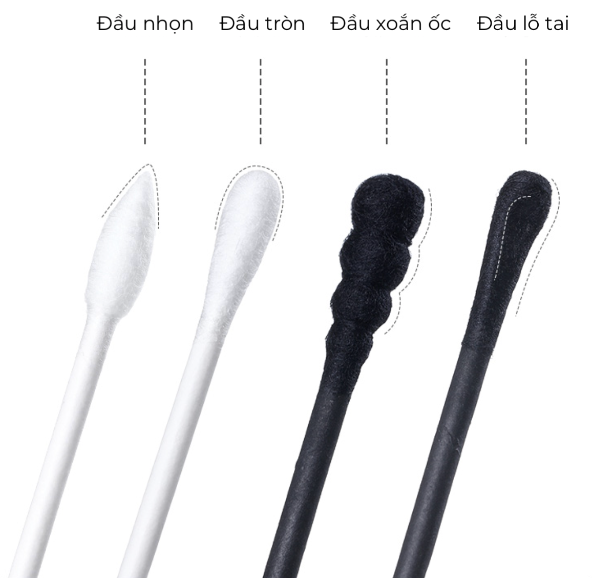  Tăm bông 4 đầu (hộp 300 cây) FSLZF-058 