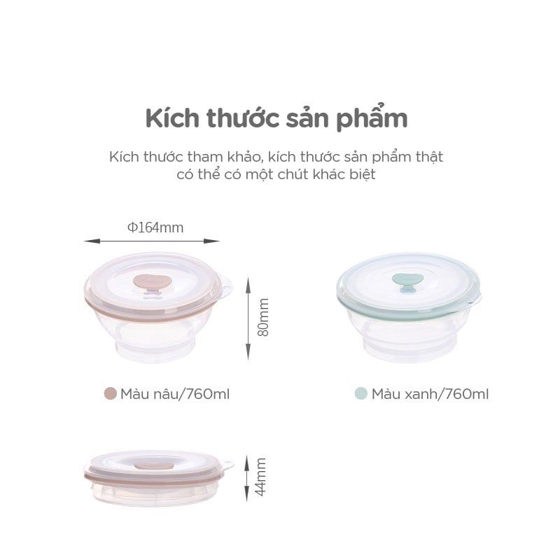  Tô sillicone gấp gọn cách nhiệt dùng được trong lò vi sóng FSLSH-195 