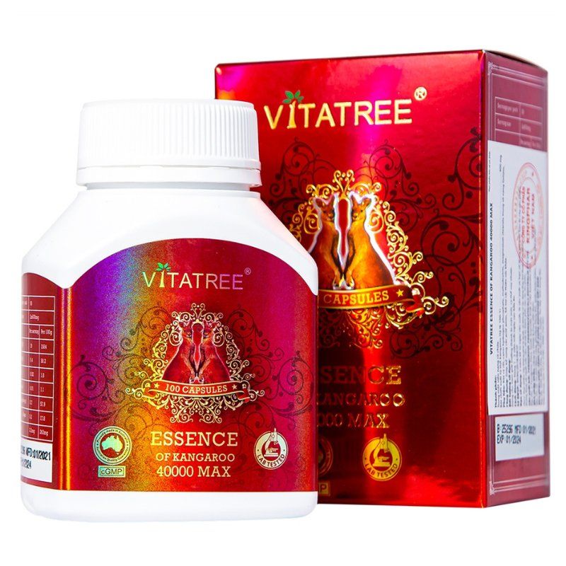 Viên tăng cường sinh lý nam Vitatree Essence Of Kangaroo 40000 Max Úc 100 viên