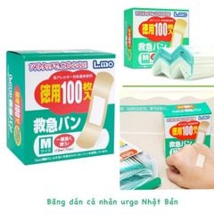 Băng keo cá nhân Urgo nội địa Nhật Bản 100 miếng