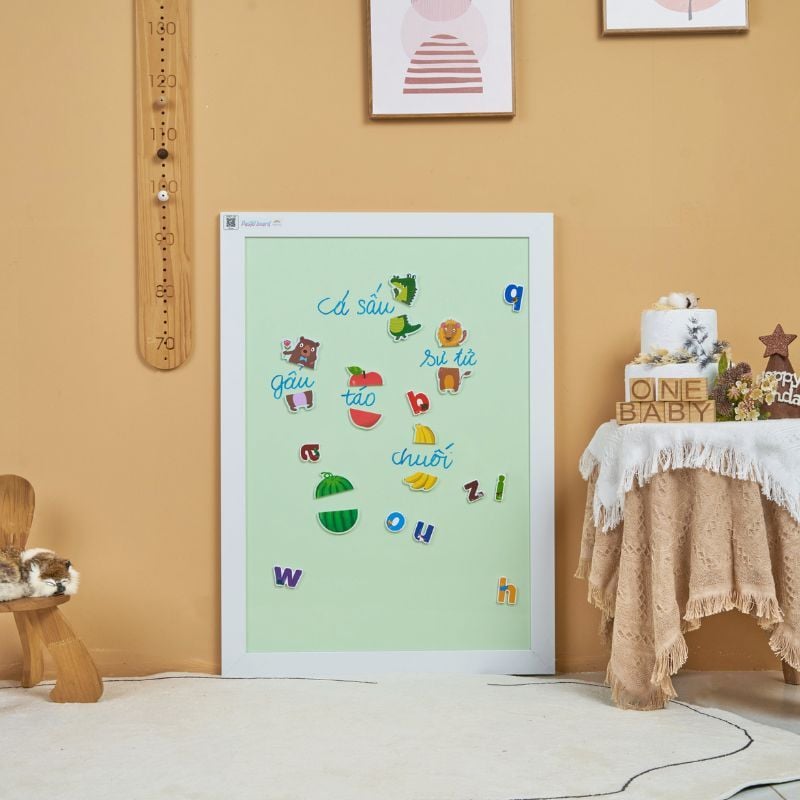 Bảng màu Hàn Quốc Pastel Board, bảng vẽ trẻ em cao cấp, bảng từ tính cho bé tập viết (Kèm quà)