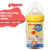 Bình sữa cổ rộng Pigeon 160ml nội địa Nhật Bản, nhựa PPSU Plus chịu nhiệt, chính hãng