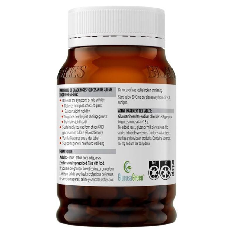 Viên bổ xương khớp Blackmores Glucosamine Sulfate 1500mg 180 viên của Úc