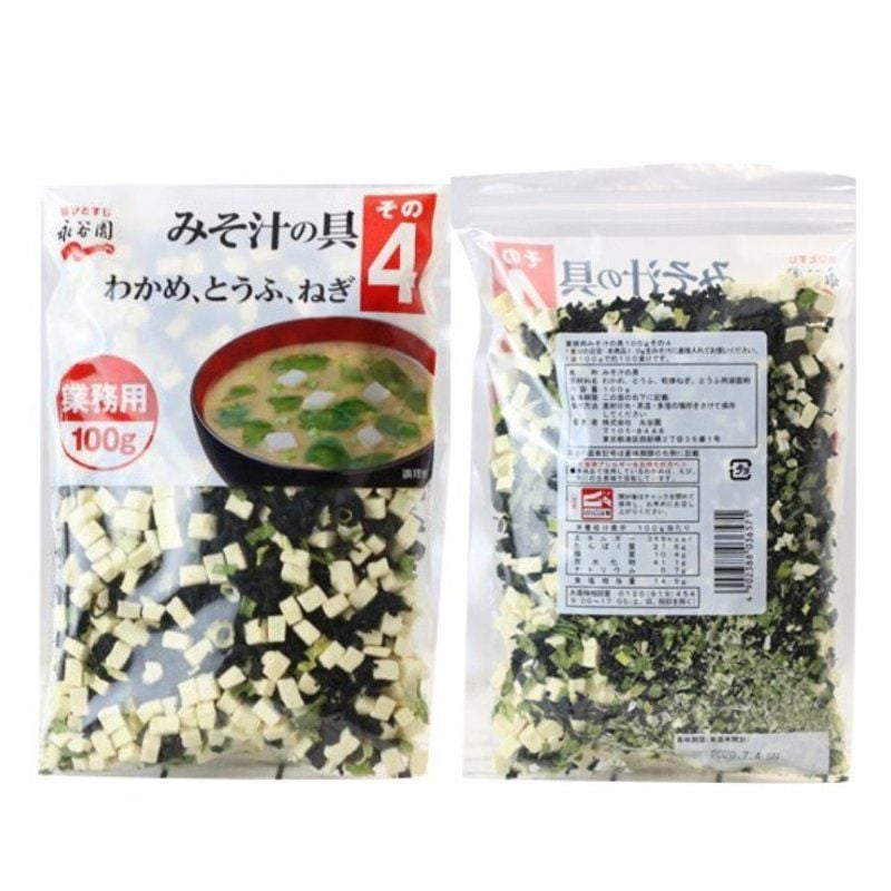 Canh Miso rong biển đậu hũ khô Nagaya Nhật Bản 100g