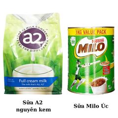Combo sữa A2 và Milo Úc 1kg siêu thơm ngon, giá tốt