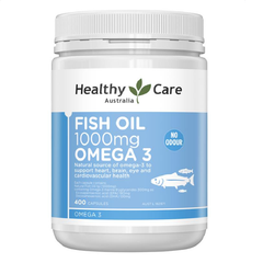 Dầu cá Healthy Care Fish Oil 1000mg Omega 3 hộp 400 viên Úc