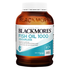 Viên uống dầu cá không mùi Blackmores Odourless Fish Oil 1000mg 400 viên của Úc (Viên to)