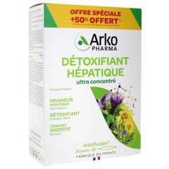 Detox thải độc gan Arkopharma Detoxifiant Hepatique Pháp 30 ống