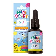DHA Natures Aid Mini Drops Anh dạng giọt 50ml cho bé 3 tháng-5 tuổi