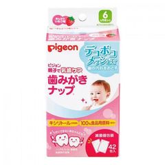 Giấy lau răng miệng Pigeon cho bé 6M+ (hộp 42 miếng) Nhật Bản