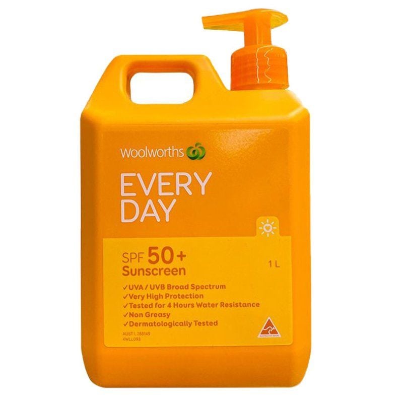 Kem chống nắng Woolworths Everyday Sunscreen SPF 50+ 1000ml của Úc