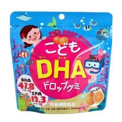 Kẹo dẻo DHA Unimat Riken 90 viên vị cam cho bé của Nhật Bản