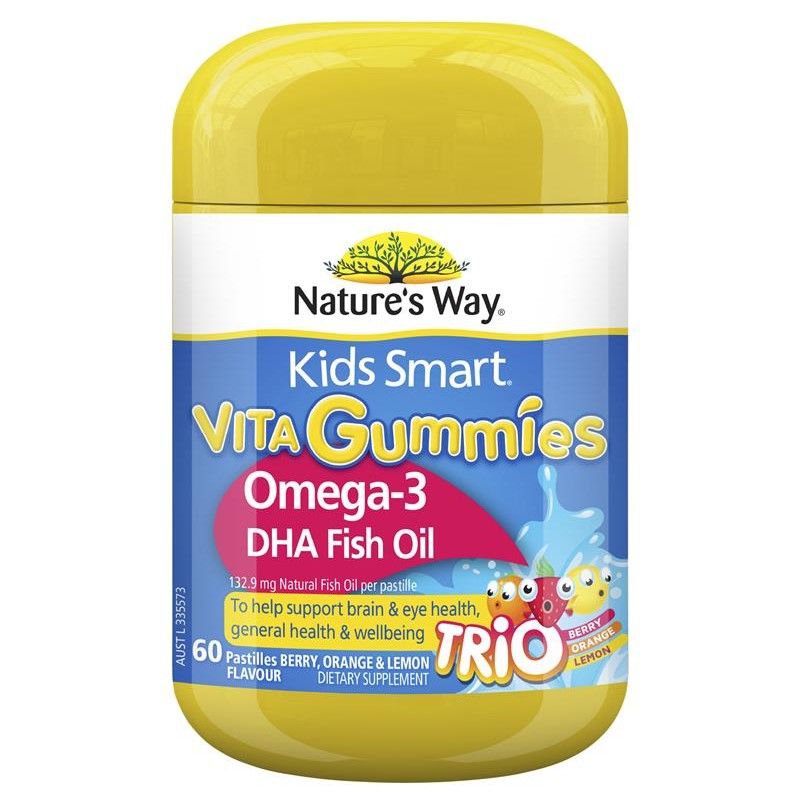 Kẹo dẻo Nature's Way Kids Smart Vita Gummies Omega-3 DHA Fish Oil 60 viên