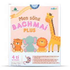 Men sống Bạch Mai Plus (15 ống x 10ml) 4 tỷ lợi khuẩn cho bé từ sơ sinh