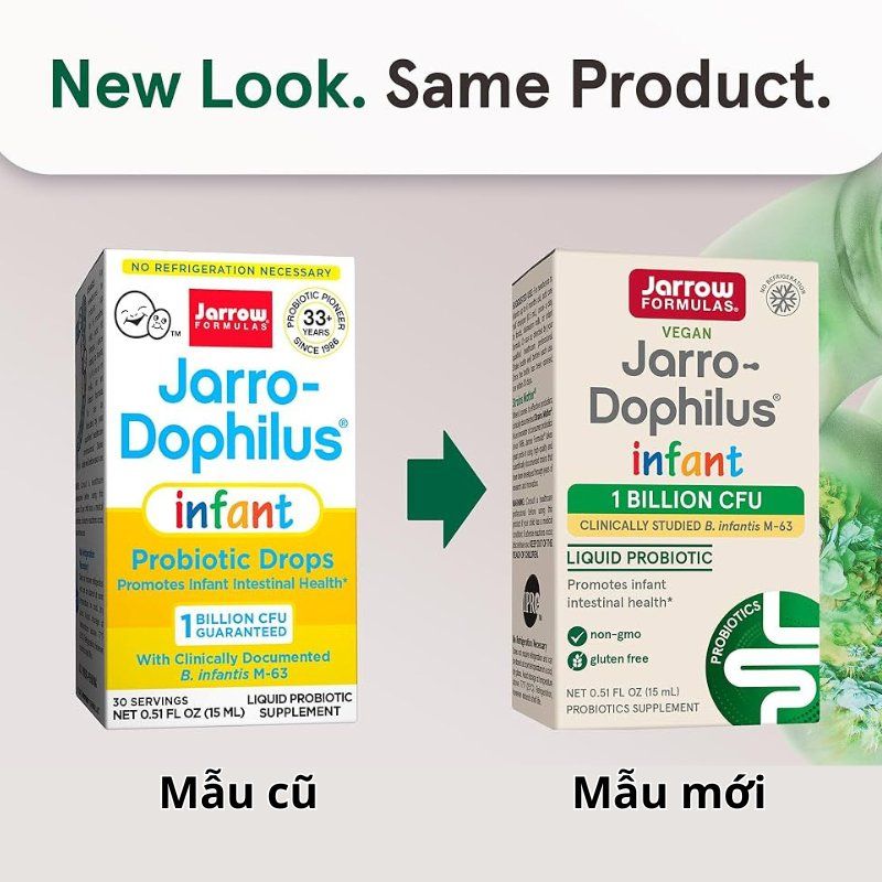 Men vi sinh Jarro Dophilus Infant 15ml Mỹ mẫu mới
