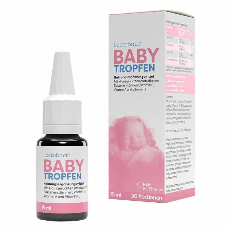 Men vi sinh đa chủng Lactobact Baby Tropfen Đức 15ml cho bé