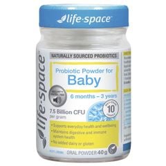 Men vi sinh Life Space Probiotic Powder for Baby (bé 0-3 tuổi) 40g/ 60g của Úc
