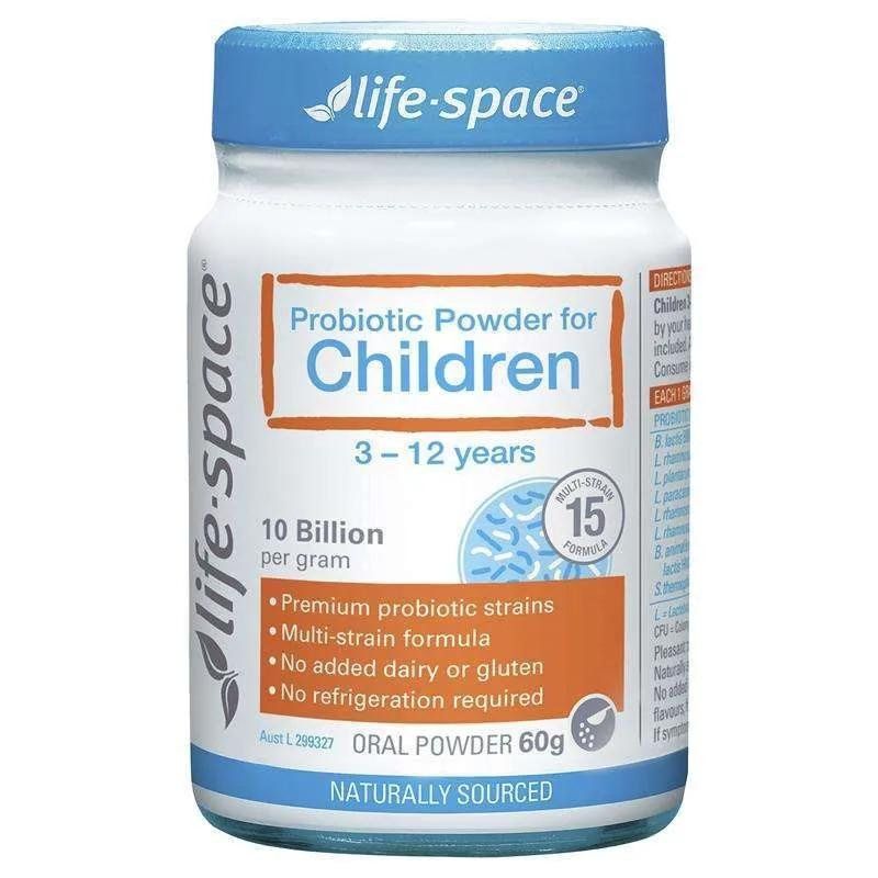 Men vi sinh Life Space Probiotic Powder Children (bé 3-12 tuổi) của Úc hộp 60g