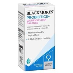 Men vi sinh âm đạo Blackmores Probiotics+ Womens Flora Balance 30 viên của Úc